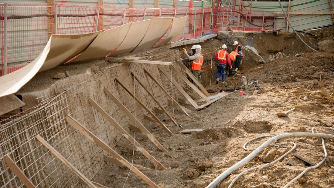 February 2019 - Construction of embankment embankments for peripheral roads