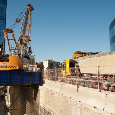 July 2019 - Excavator on BC for excavation