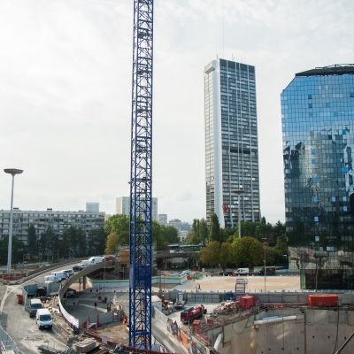 August 2019 - First construction crane