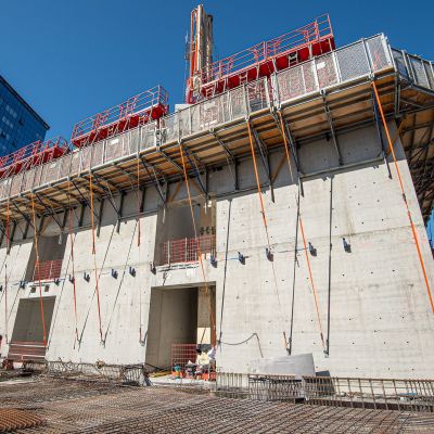 August 2020 - Construction of the tower core