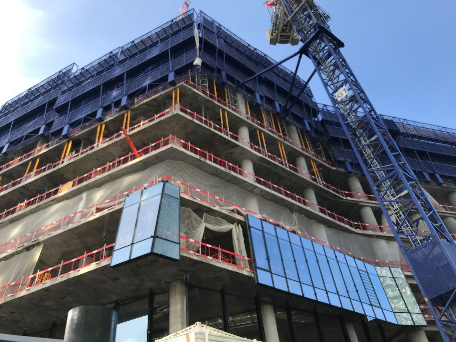 January 2021 - Installation of the first facade panels