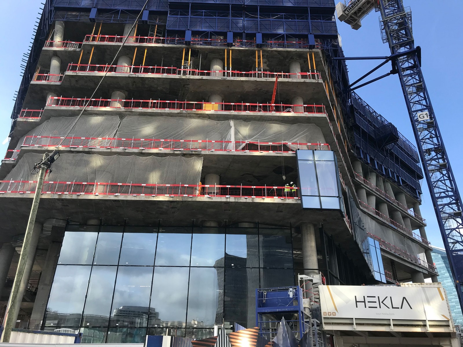 January 2021 - Installation of the first facade panels