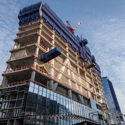 March 2021 - View of the tower from Boulevard Circulaire