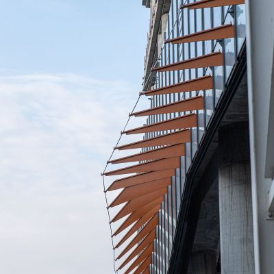 March 2021 - Future canopy at the entrance to the porch along Boulevard Circulaire